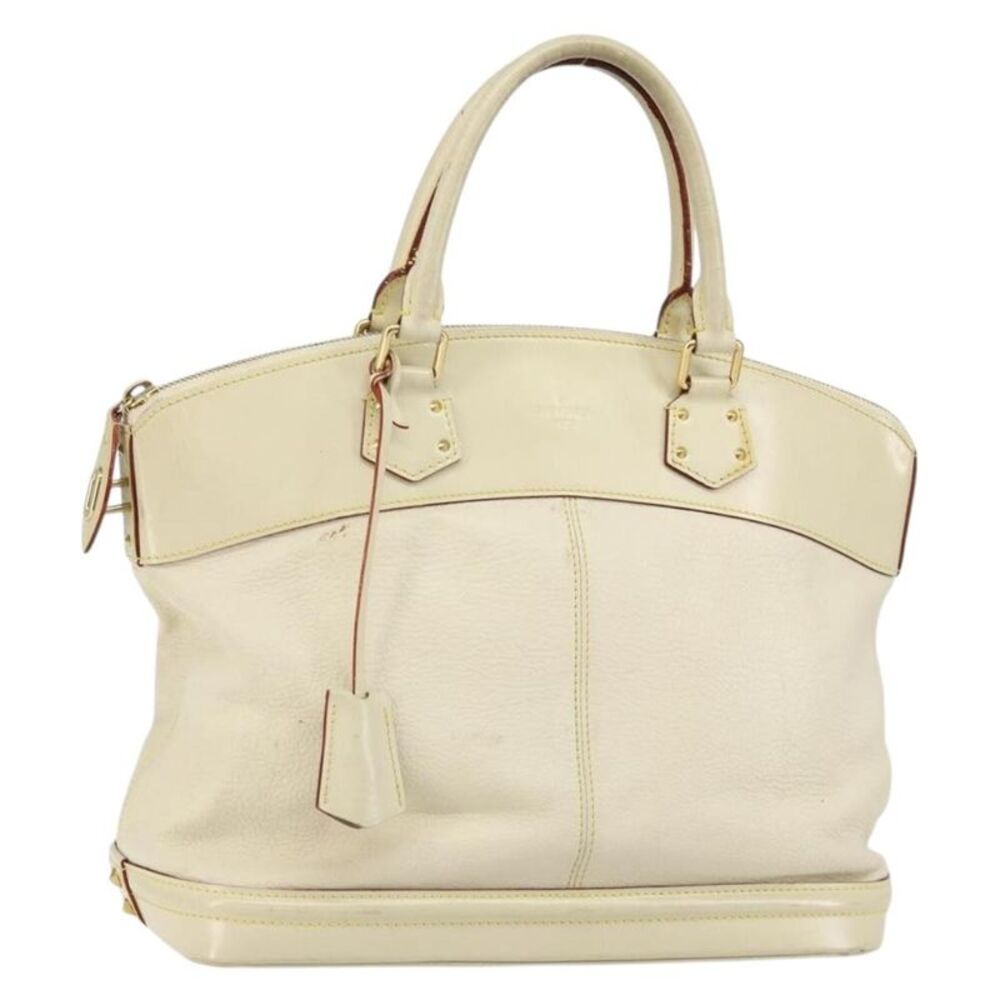 Louis Vuitton Suhali Lockit Leather White Leather Handbag